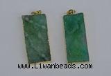 NGP3957 20*50mm - 25*45mm rectangle druzy agate gemstone pendants