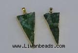 NGP3987 20*48mm - 25*50mm triangle druzy agate pendants wholesale