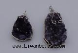 NGP4072 25*30mm – 30*40mm freeform amethyst gemstone pendants