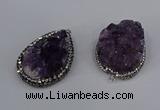 NGP4324 25*35mm - 30*40mm freeform druzy amethyst pendants