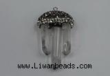 NGP4332 22*30mm - 25*35mm sticks white crystal pendants