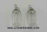 NGP5001 8*30mm sticks white crystal gemstone pendants wholesale