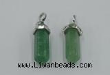 NGP5009 8*30mm sticks green aventurine pendants wholesale