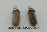 NGP5014 8*30mm sticks unakite gemstone pendants wholesale