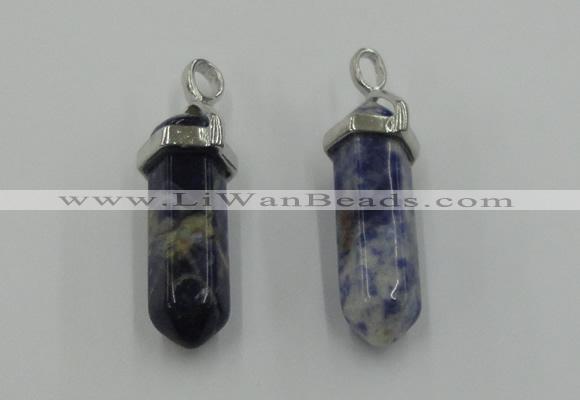 NGP5018 8*30mm sticks sodalite gemstone pendants wholesale