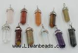 NGP5022 8*30mm sticks mixed gemstone pendants wholesale