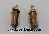 NGP5041 8*30mm sticks yellow tiger eye pendants wholesale