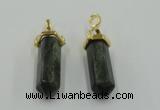 NGP5042 8*30mm sticks seaweed quartz pendants wholesale