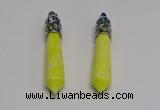 NGP5417 10*65mm sticks lemon jade gemstone pendants wholesale