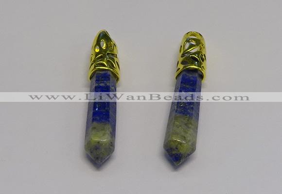 NGP5442 10*65mm sticks lapis lazuli gemstone pendants wholesale