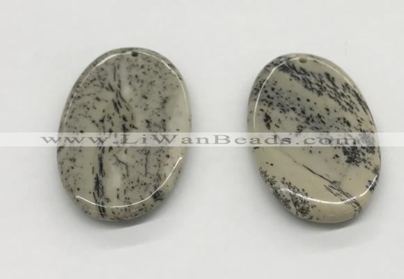 NGP5523 30*50mm - 35*55mm oval jasper pendants wholesale