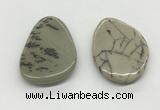 NGP5525 30*50mm - 35*55mm flat teardrop jasper pendants