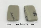 NGP5526 30*50mm - 35*55mm rectangle jasper pendants wholesale