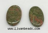 NGP5532 35*55mm oval unakite gemstone pendants wholesale