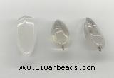 NGP5540 14*40mm - 23*58mm teardrop white crystal pendants