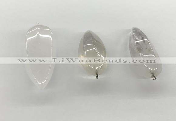 NGP5540 14*40mm - 23*58mm teardrop white crystal pendants