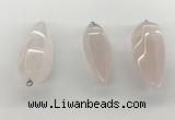 NGP5541 14*40mm - 23*58mm teardrop rose quartz pendants