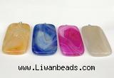 NGP5727 30*50mm rectangle agate pendants wholesale