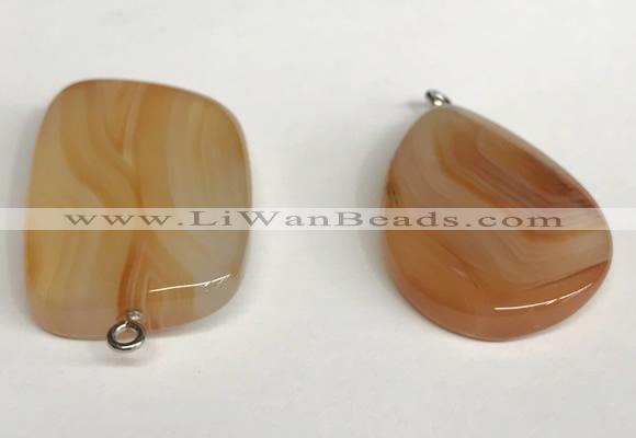 NGP5738 25*35mm freeform agate gemstone pendants wholesale