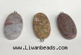 NGP5751 20*40mm oval agate gemstone pendants wholesale