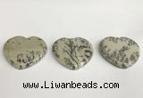 NGP5760 35*35mm heart jasper gemstone pendants wholesale