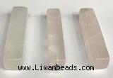 NGP5765 12*52mm cuboid rose quartz pendants wholesale