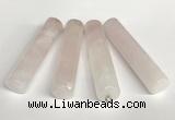 NGP5768 13*58mm tube rose quartz pendants wholesale