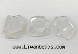 NGP5841 35*55mm - 45*65mm faceted freeform white crystal pendants