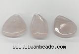 NGP5846 25*45mm - 35*55mm freeform rose quartz pendants wholesale