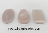 NGP5851 35*55mm freeform rose quartz pendants wholesale