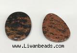 NGP5860 35*55mm freeform mahogany obsidian pendants wholesale