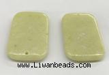 NGP5864 35*55mm rectangle lemon jade pendants wholesale