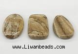 NGP5871 35*55mm freeform picture jasper pendants wholesale