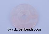 NGP601 5pcs 5*35mm rose quartz gemstone donut pendants wholesale