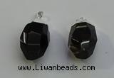 NGP6015 18*30mm - 22*35mm freeform smoky quartz pendants