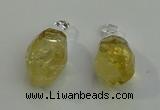 NGP6016 18*30mm - 22*35mm freeform citrine gemstone pendants