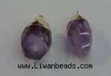 NGP6020 18*30mm - 22*35mm freeform amethyst pendants