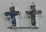 NGP6049 30*40mm - 35*45mm cross labradorite pendants