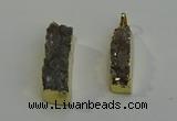 NGP6061 10*35mm - 10*40mm rectangle druzy agate pendants