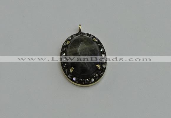 NGP6096 20*25mm - 22*30mm oval labradorite pendants wholesle