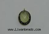 NGP6100 20*25mm - 22*30mm oval lemon quartz pendants wholesle