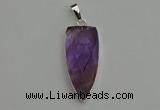 NGP6107 12*35mm - 15*40mm arrowhead amethyst pendants