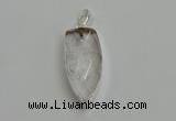 NGP6110 12*35mm - 15*40mm arrowhead white crystal pendants