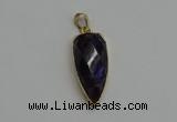 NGP6116 12*35mm - 15*40mm arrowhead amethyst pendants