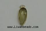 NGP6118 12*35mm - 15*40mm arrowhead lemon quartz pendants