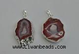 NGP6132 20*30mm - 25*35mm freeform druzy agate pendants wholesale