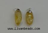 NGP6221 12*28mm - 15*30mm faceted bullet citrine pendants