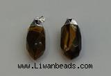 NGP6228 12*28mm - 15*30mm faceted bullet yellow tiger eye pendants