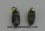 NGP6245 12*28mm - 15*30mm faceted bullet labradorite pendants