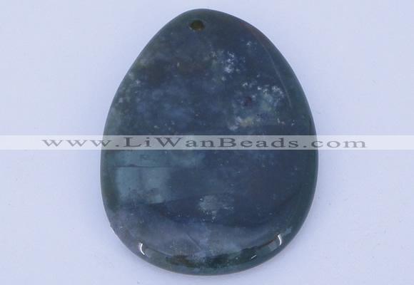 NGP633 5pcs 33*45mm freeform moss agate gemstone pendants